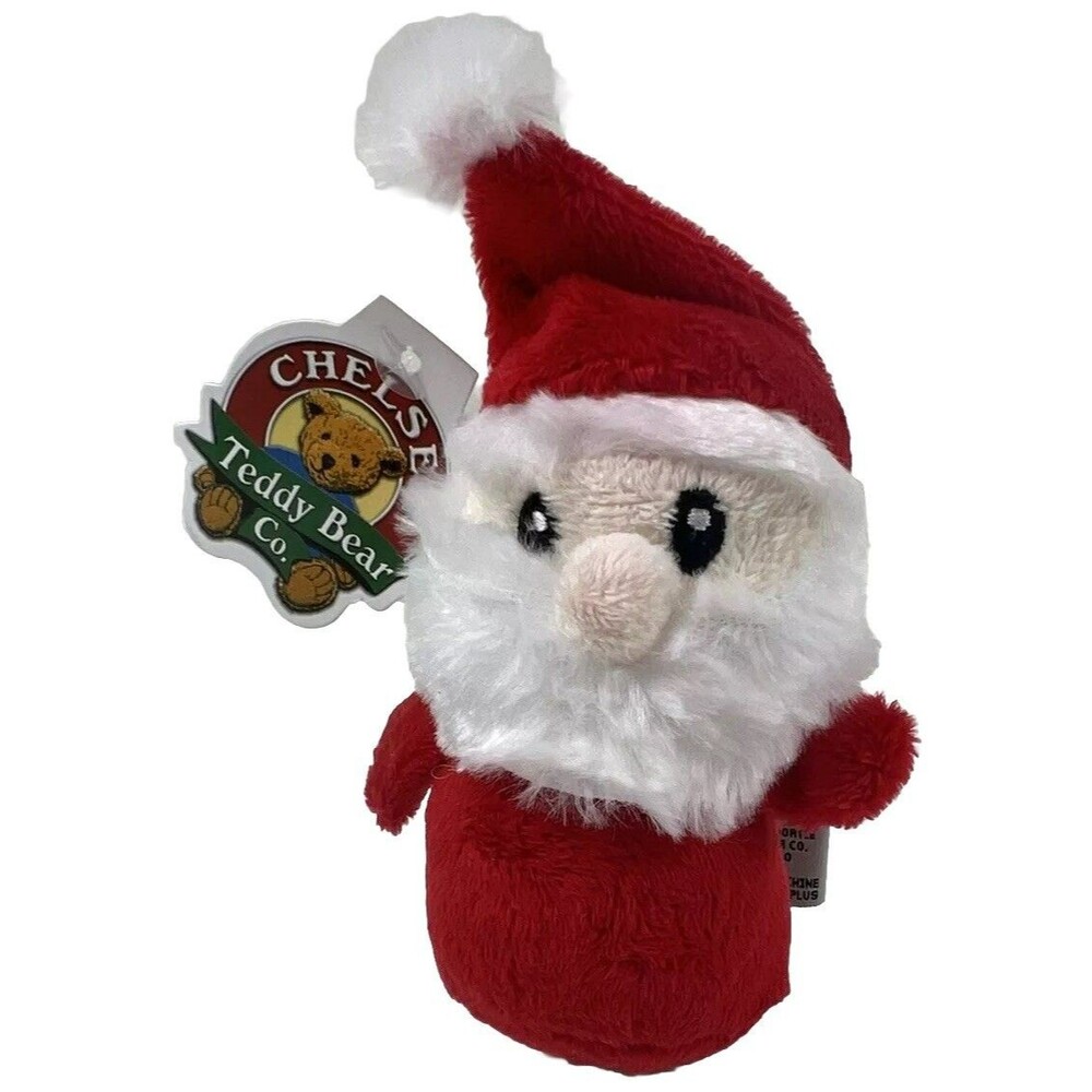 NEW Chelsea Teddy Bear Co. Santa Claus Mini Plush Stuffed Toy Holiday Stocking